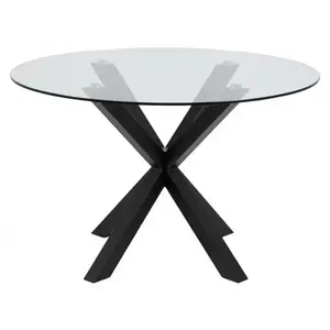 Actona Jídelní kulatý stůl Heaven 119 cm čirý/černý obraz