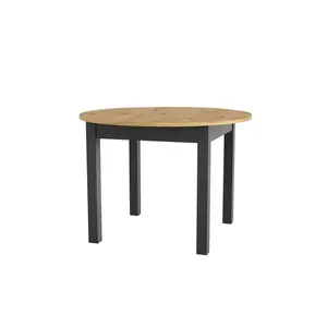 Szynaka Jídelní rozkládací stůl Luni 110/160 cm dub Artisan/černý obraz