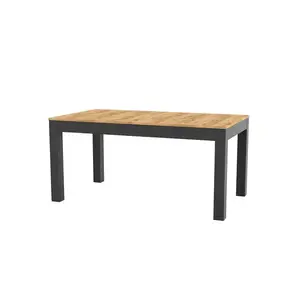 Szynaka Jídelní rozkládací stůl Wenus 160/300 cm dub Craft/černý obraz