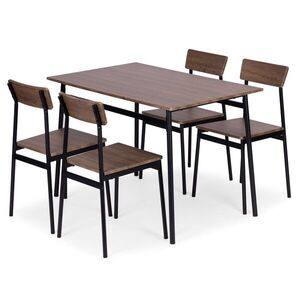 MODERNHOME Jídelní set Malmo pro 4 osoby ořech tmavý obraz