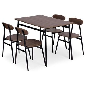 MODERNHOME Jídelní set Oslo pro 4 osoby ořech tmavý obraz