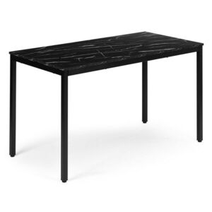 MODERNHOME Jídelní stůl Bridge 120 cm černý mramor/černý obraz