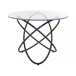 Signal Jídelní stůl Orbit 100 cm černý/čirý obraz