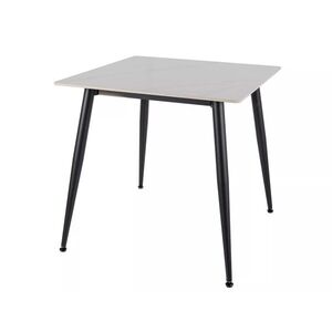 Signal Jídelní stůl Rion 80 cm keramika bílý mramor/černý obraz