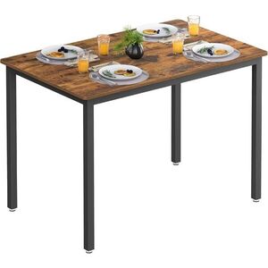 SONGMICS Jídelní stůl Vasagle Desry 110 cm černý/hnědý obraz
