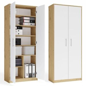 TP Living Kancelářská knihovna Oliv 2D dub Artisan/bílá obraz