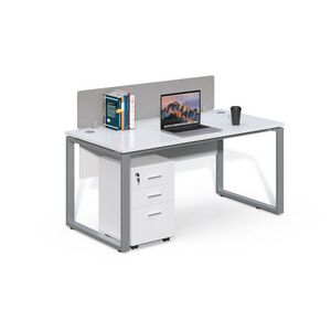 Kancelářský stůl s kontejnerem Houseland Prime Max 01 160 cm bílý obraz