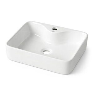 Ak furniture Keramické umyvadlo na desku Aura 47 cm lesklé bílé obraz