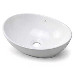 Ak furniture Keramické umyvadlo na desku OVALIS 41 cm lesklé bílé obraz