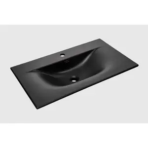 Comad Keramické zápustné umyvadlo Sky1 80 cm DP matné černé obraz