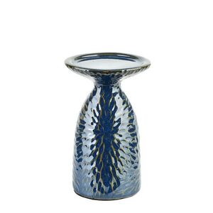 Mondex Keramický svícen YARINE BLUE 16, 5 cm modrý obraz