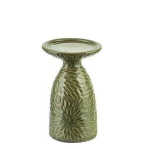 Mondex Keramický svícen YARINE GREEN 16, 5 cm zelený obraz