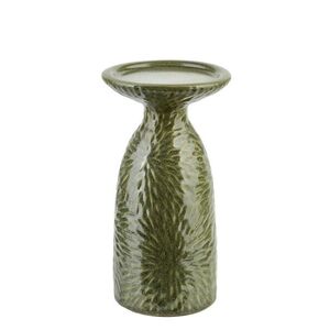 Mondex Keramický svícen YARINE GREEN 20 cm zelený obraz