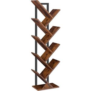 Knihovna Vasagle Mergo 116 cm hnědá obraz