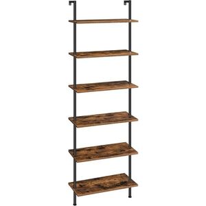 Knihovna Vasagle Zorami 60 cm černá/hnědá obraz