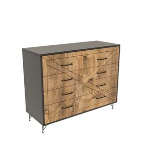 Hanah Home Komoda Comfort 80 cm borovice atlantská/antracit obraz