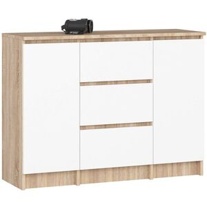 Ak furniture Komoda Girgo 101 cm dub sonoma/bílá obraz