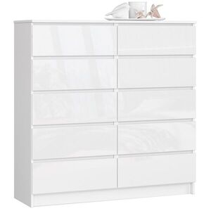 Ak furniture Komoda Kuba 120 cm bílá lesklá obraz