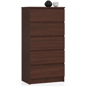 Ak furniture Komoda Kuba 60 cm - 5 šuplíků wenge obraz