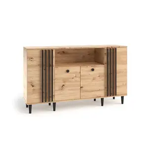 ADRK Komoda Liva 160 cm dub Artisan/černá obraz