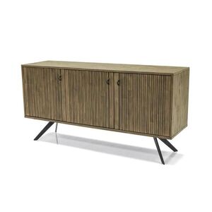 LivinHill Komoda Massa 160 cm z masivu hnědá/grafit obraz