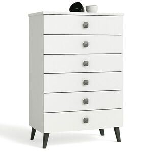 Ak furniture Komoda MOBI K-06 bílá/černá obraz