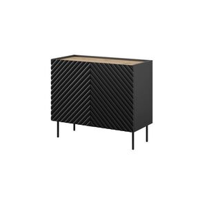 HALMAR Komoda Onda 2D černá/dub artisan obraz