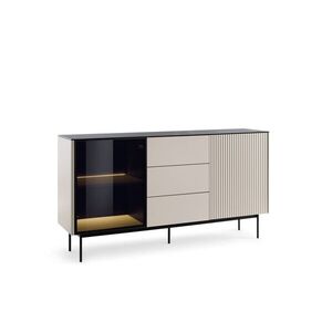 Piaski Komoda s LED osvětlením Orta 157 cm kašmírová obraz
