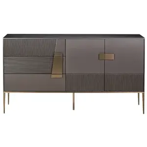 LivinHill Komoda Stilig ST102 160 cm grafit/zlatá obraz