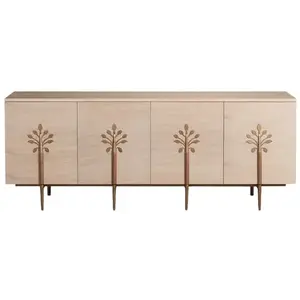 LivinHill Komoda Stilig ST307 180 cm dub bílý/zlatá obraz