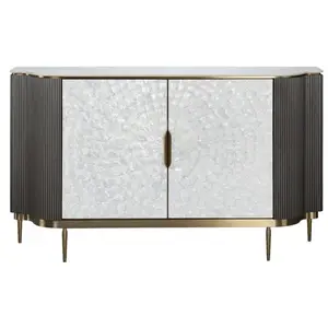 LivinHill Komoda Stilig ST906 150 cm grafit/krémová/zlatá obraz