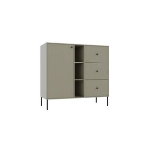 ADRK Komoda Tilina 1D 3S 3P 100 cm eukalyptus/černá obraz