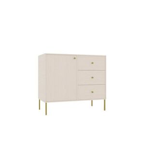 ADRK Komoda Tilina 1D 3S 84 cm béžová/zlatá obraz