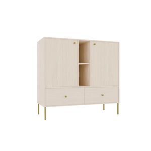 ADRK Komoda Tilina 2D 2S 2P 100 cm béžová/zlatá obraz