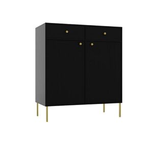 ADRK Komoda Tilina 2D 2S 84 cm černá/zlatá obraz