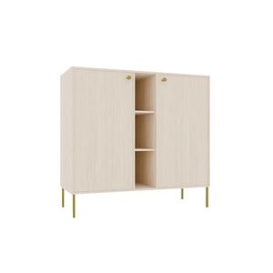 ADRK Komoda Tilina 2D 3P 100 cm béžová/zlatá obraz
