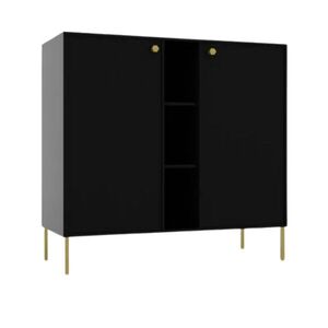 ADRK Komoda Tilina 2D 3P 100 cm černá/zlatá obraz