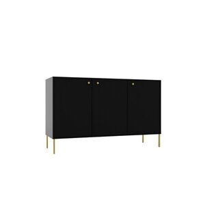 ADRK Komoda Tilina 3D 125 cm černá/zlatá obraz