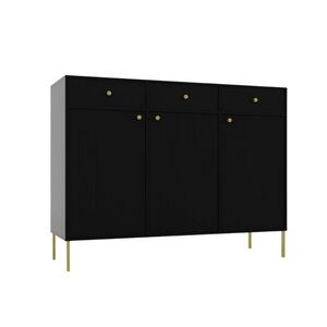 ADRK Komoda Tilina 3D 3S 125 cm černá/zlatá obraz