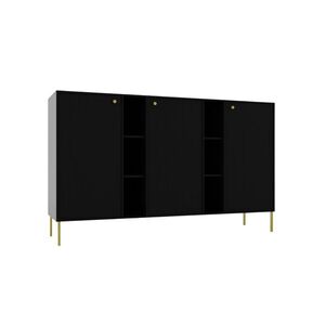 ADRK Komoda Tilina 3D 6P 155, 7 cm černá/zlatá obraz