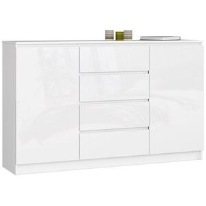 Ak furniture Komoda Tove K 160, 4 cm bílá lesklá obraz