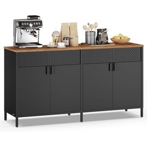 SONGMICS Komoda Vasagle Teduo 141 cm černá/hnědá obraz