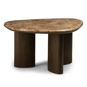 Hector Konferenční stolek Essence 75 cm ořech tmavý/mramor obraz