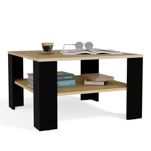 TP Living Konferenční stolek Lawa Square 68 cm dub artisan/černý obraz
