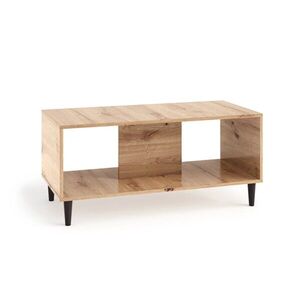 ADRK Konferenční stolek Liva 100 cm dub Artisan/černý obraz
