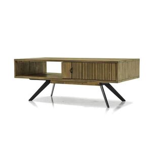 LivinHill Konferenční stolek Massa 120 cm z masivu hnědý obraz