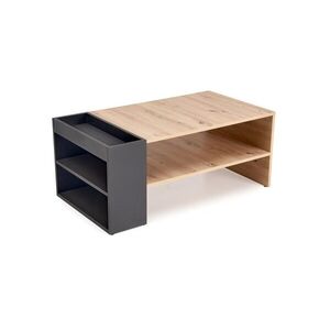 HALMAR Konferenční stolek MURCIA 100 cm dub artisan/černý obraz