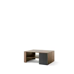 Szynaka Konferenční stolek Radium 41 120 cm ořech Columbia/černý obraz