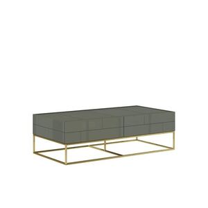 LivinHill Konferenční stolek Rose Hill 119 cm zelený/zlatý obraz