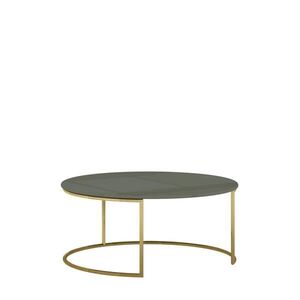 LivinHill Konferenční stolek Rose Hill 80 cm zelený/zlatý obraz